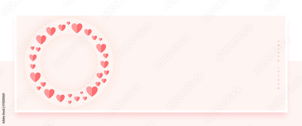 paper style love heart frame romantic banner with text space paper style love heart frame romantic banner with text space