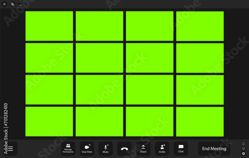 Video conference user interface. Video call window overlay
