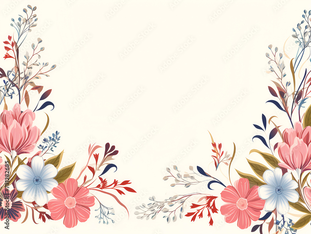 Obraz premium flower border