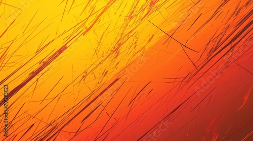 Vivid orange and red grunge texture with dynamic scratches and distressed effects.