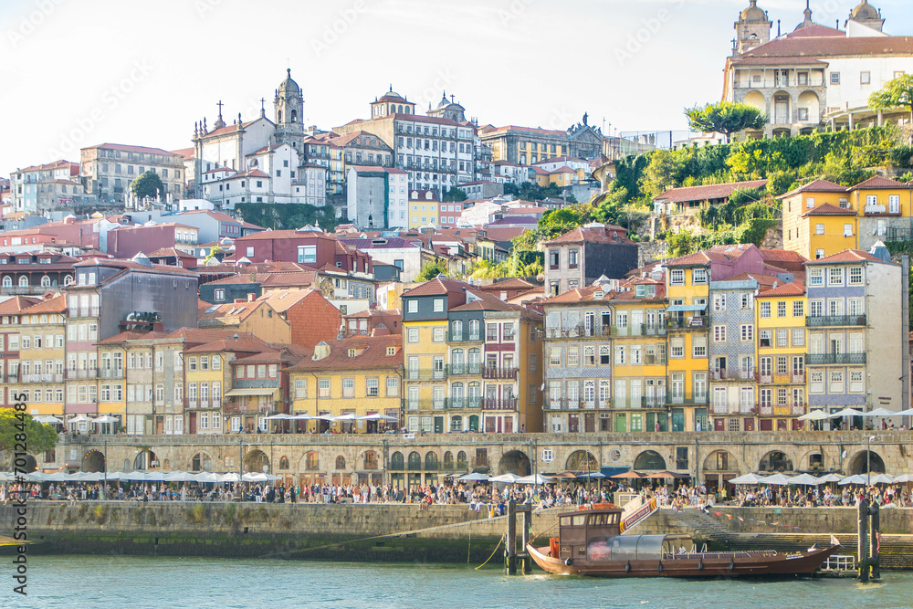 Ribeira district  in the historic  center of Porto