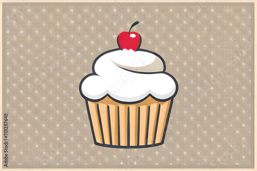 cupcake digital logo illustration for branding