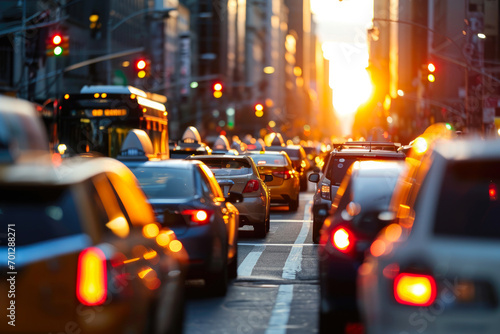 Urban Gridlock at Busy Intersection