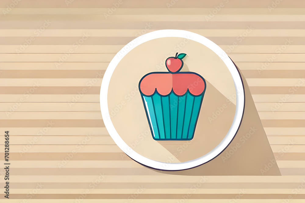 cupcake circular logo illustration for branding cupcake circular logo illustration for branding