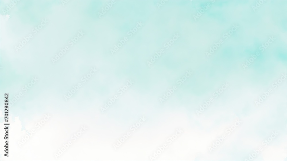 Ombre Cyan watercolor texture paper background