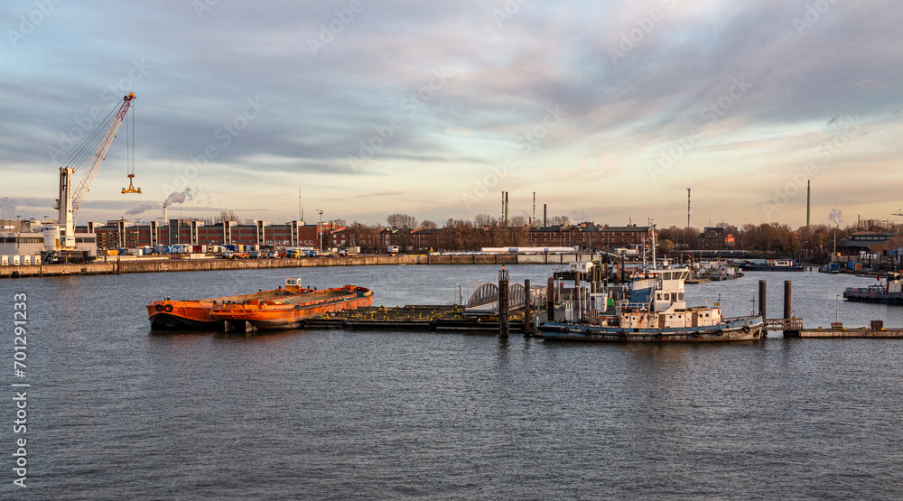 Hamburg Port in Winter