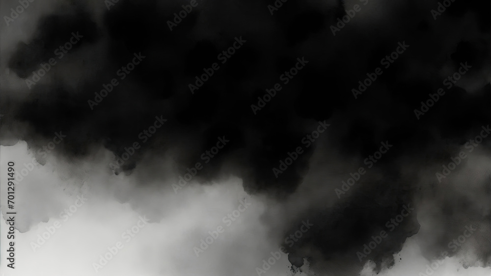 Ombre Black watercolor texture paper background Ombre Black watercolor texture paper background