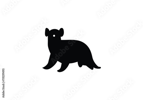 Bush Dog minimal style icon illustration design © samia