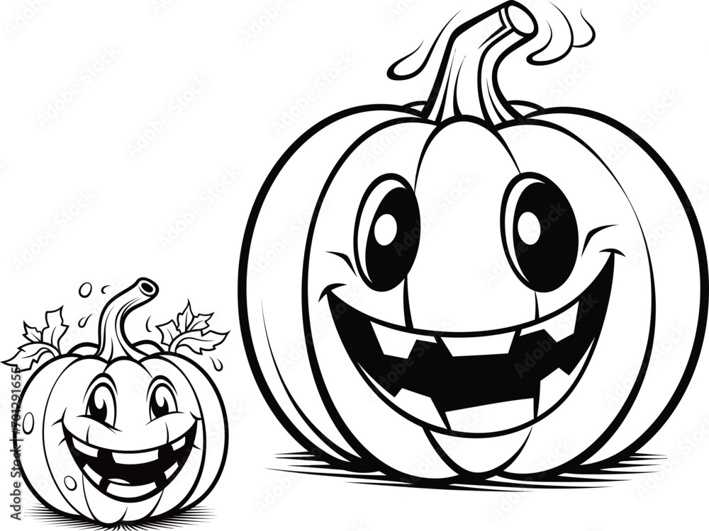 Obraz premium Halloween pumpkin vector image