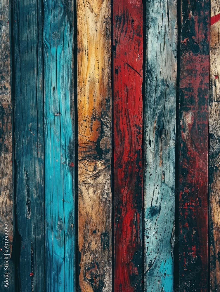 A multihued wooden wall A multihued wooden wall