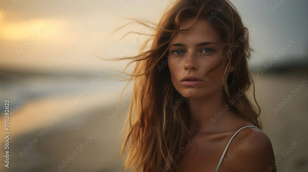 Girl on the beach.