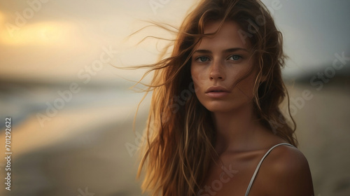 Girl on the beach. © André