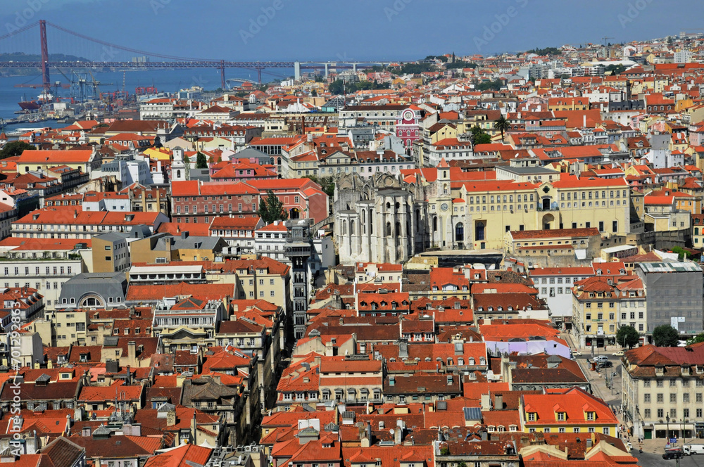 Portugal, Lisbon view from Saint George castle