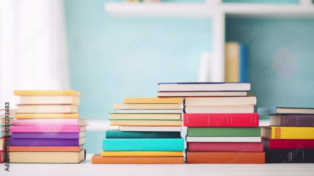 World Book Day and Back to School. Seamless 4K animation. World Book Day and Back to School. Seamless 4K animation.