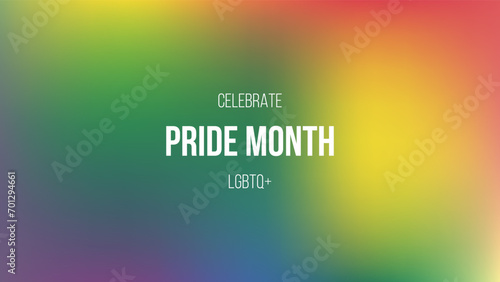 Blurred gradient background with LGBT flag colours. LGBT Pride Month concept. Vector illustration