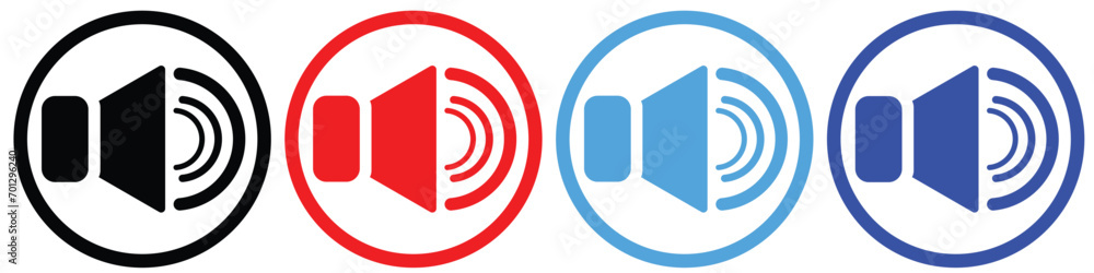 speaker sound vector icon, icon set speaker sound vector icon, icon set
