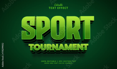 Sport Tournament Editable Text Effect Style Esport Green Colourful