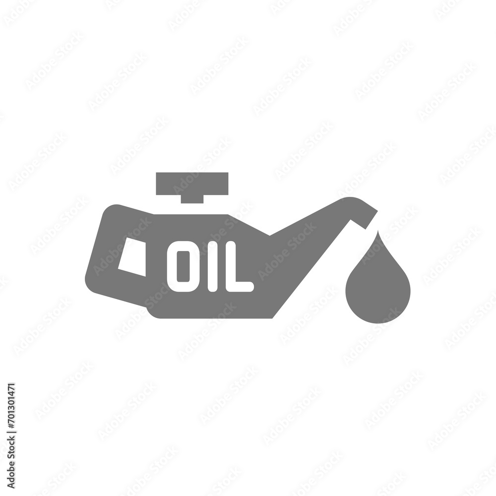 Engine or motor oil change indicator. Oil can or canister vector icon. Engine or motor oil change indicator. Oil can or canister vector icon.
