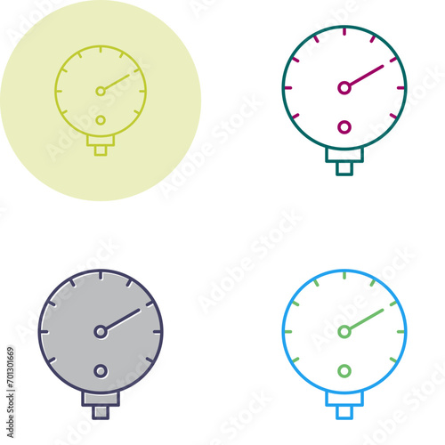 Pressure Gauge Vector Icon