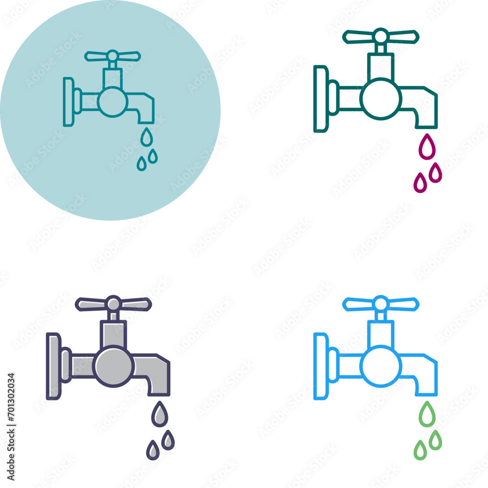 Water Tap Vector Icon Water Tap Vector Icon