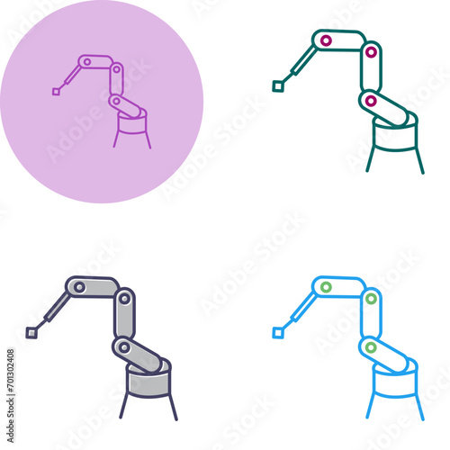 Industrial Robot Vector Icon