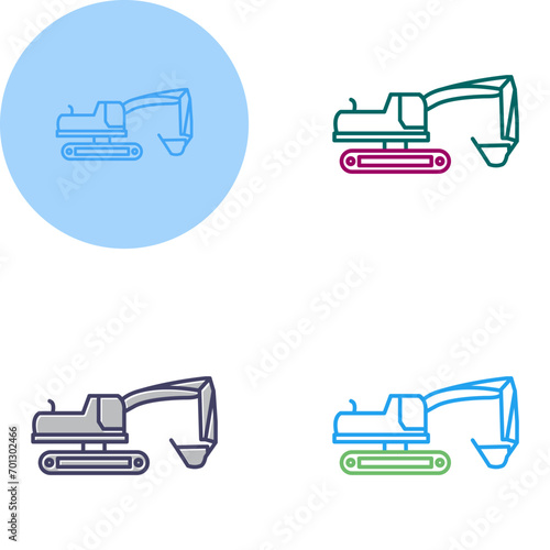 Excavator Vector Icon