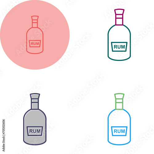 Bottle of Rum Vector Icon