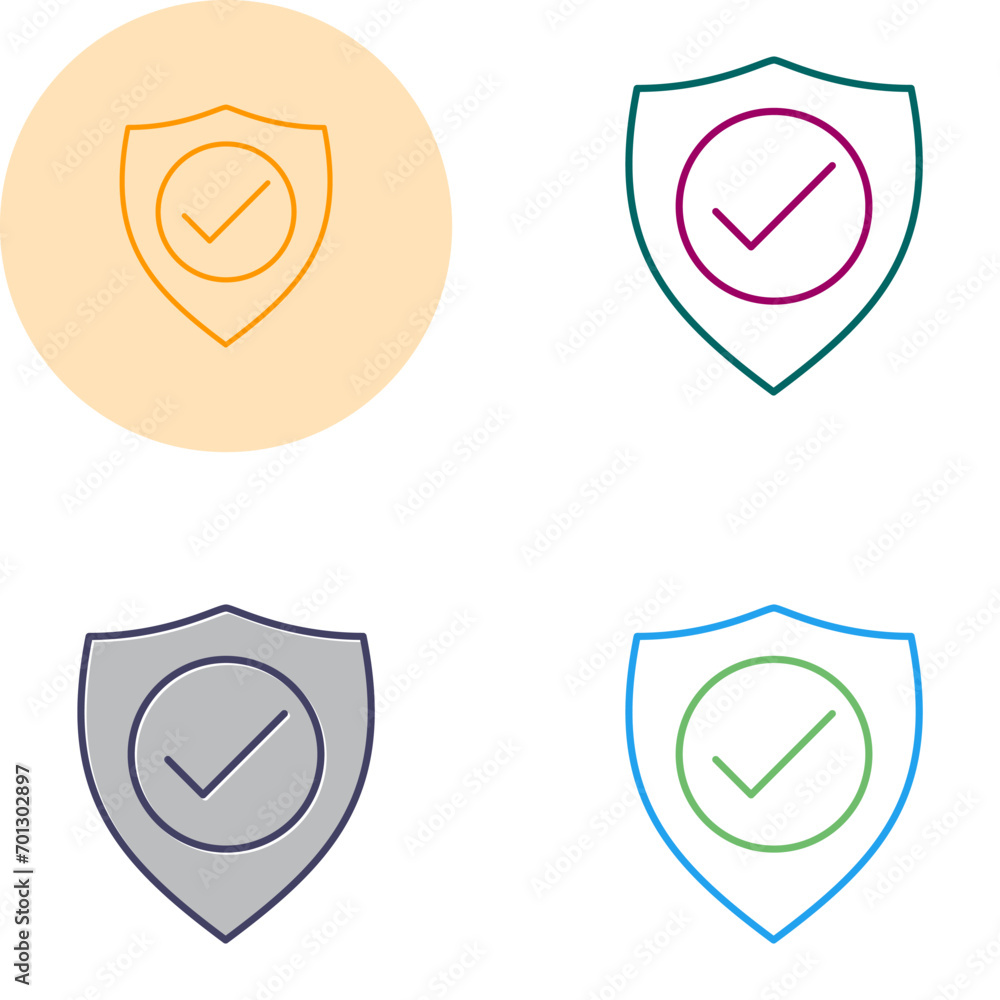 Verified Protection Vector Icon Verified Protection Vector Icon