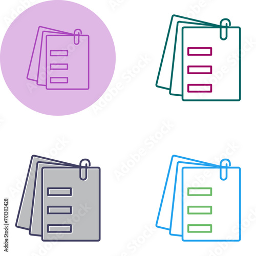 Attached Documents Vector Icon