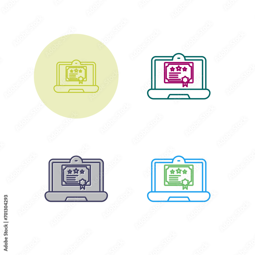 Digital Certificate Vector Icon Digital Certificate Vector Icon