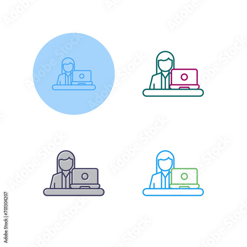 Telecommuting Vector Icon