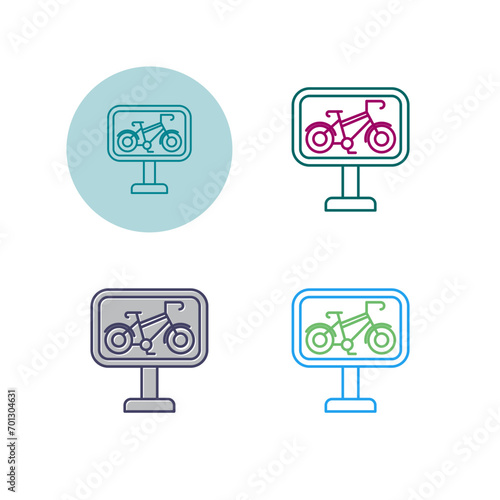 Bike Lane Vector Icon