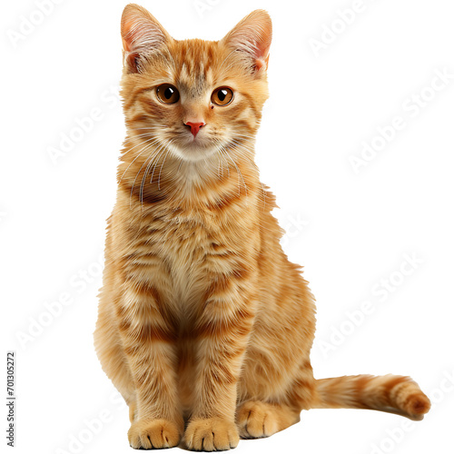 ginger cat sitting, isolated without background © B-Ast-BRT