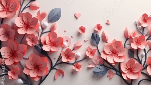 valentine's day background. Flowers symbols of love for the design of greeting cards