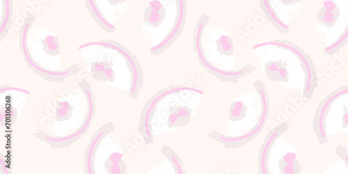 Abstract, monotone, pastel, seamless organic geometric pattern. Vector hand drawn large shape semicircle with textured spots. Template for textile, fashion, print, surface design, fabric, 