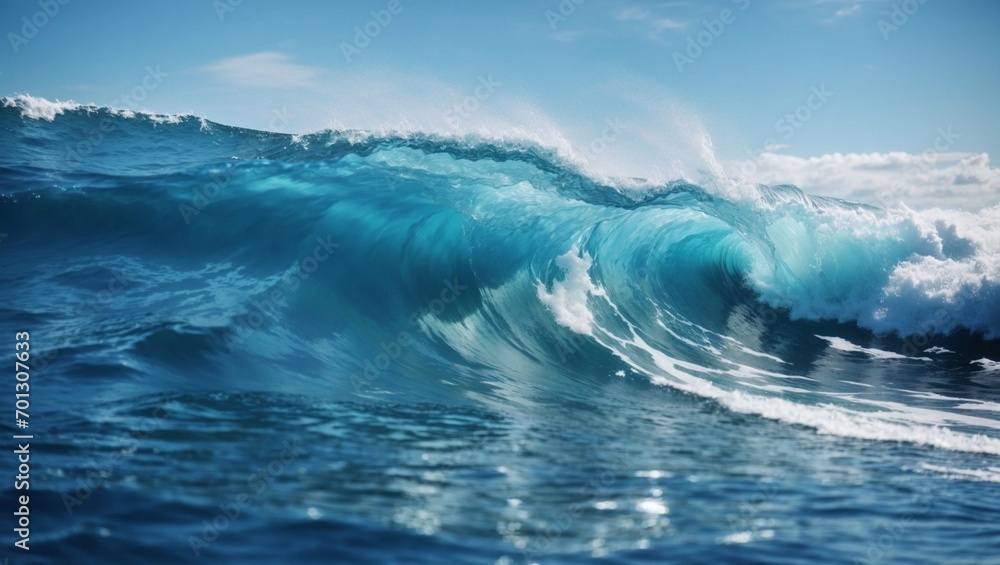 photo of a view of clear blue waves in a beautiful ocean made by AI generative photo of a view of clear blue waves in a beautiful ocean made by AI generative