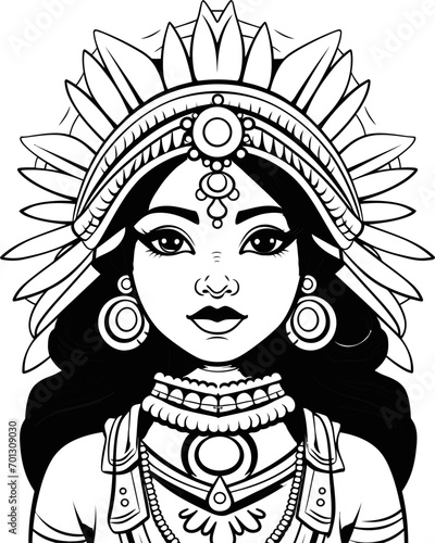 Indian face lady vector stock photo © Mithi Creation