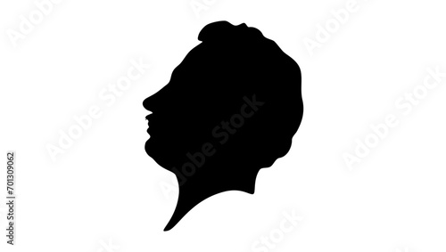 William I of Wurttemberg, black isolated silhouette
