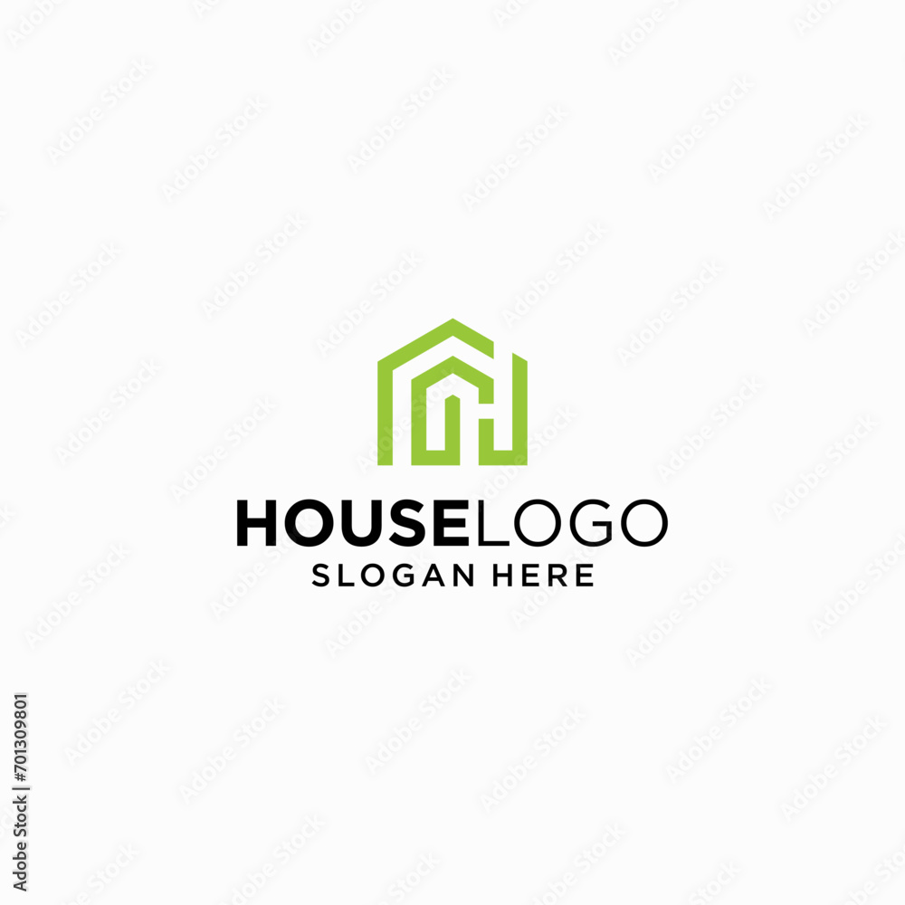modern abstract house logo icon