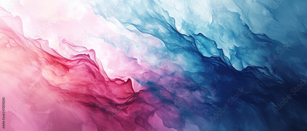 A dreamy swirl of pink and blue smoke, creating an abstract ethereal texture.