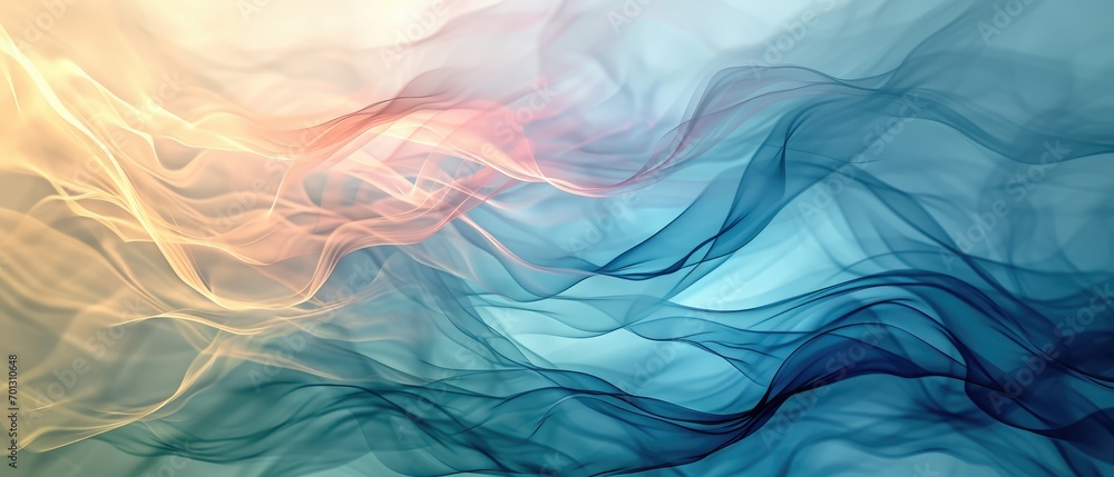 A serene blend of yellow gold and blue in a dreamy, smoke-like abstract pattern. A serene blend of yellow gold and blue in a dreamy, smoke-like abstract pattern.