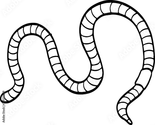 earthworm cartoon illustration.