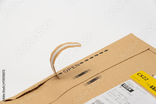Shipping envelope isolated on white background