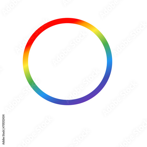 Abstract vibgyor circular ring  photo