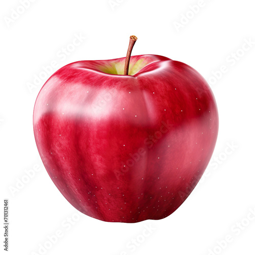 red apple isolated on white