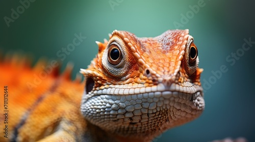 Lizard Closeup with Blur Background