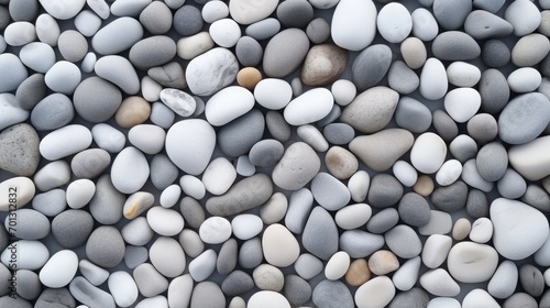 Top-View Pale Gray stones Arrangement