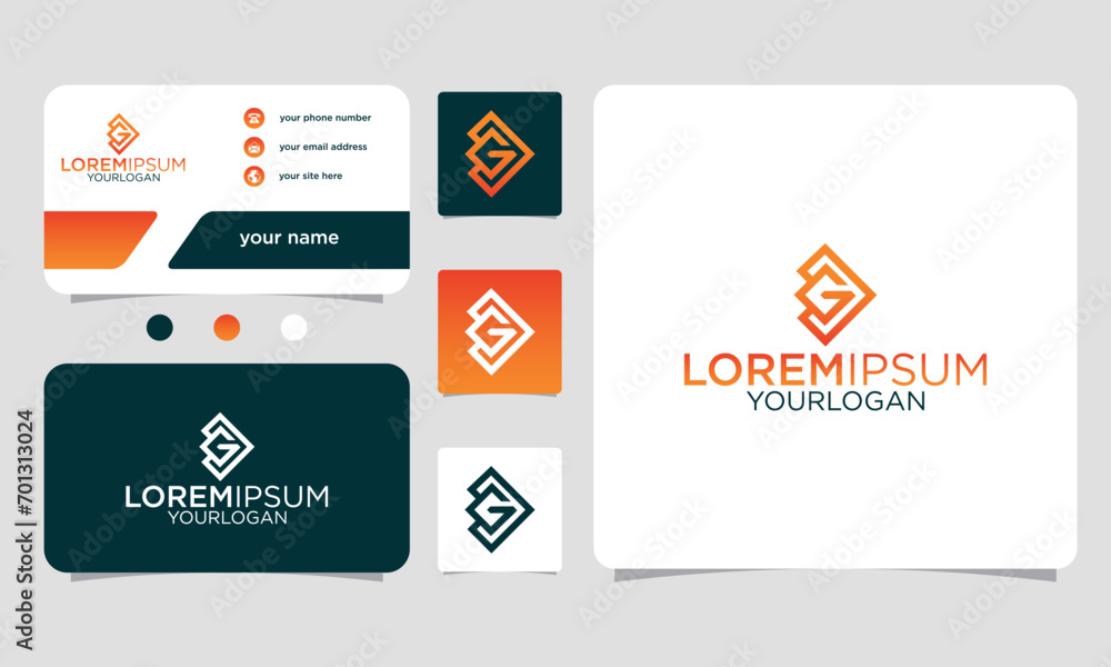 D and G letter logo monogram business card vector design D and G letter logo monogram business card vector design