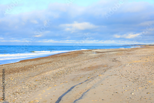 Idyllic sand beach in Thy National Park, Jutland, Denmark