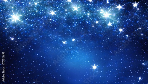 blue background with silver stars suitable for cover or background